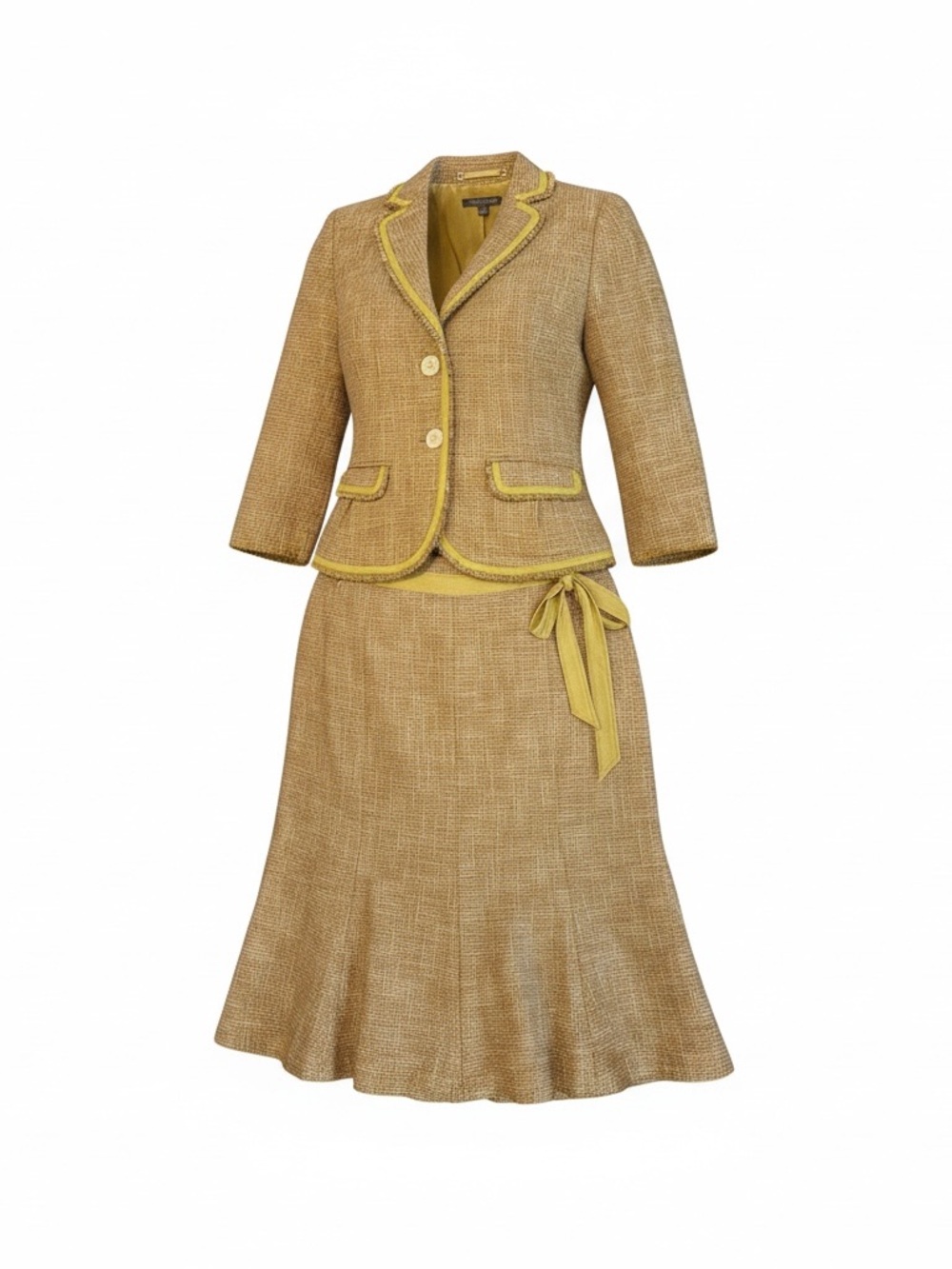 Ann Taylor Yellow Tweed Suiting - See Description for Sizing